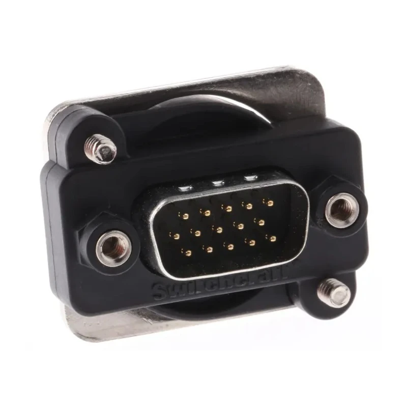 Switchcraft 15-Way D-Sub Adapter Panel Mount Straight Gold over Nickel Contacts EHHD15MF