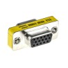 Switchcraft D-Sub Adapter 15-Way D-Sub Female to Female Panel Mount Brass Thumb Screw EHHD15FF