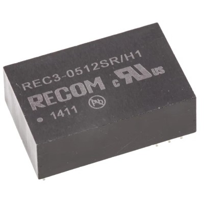 Recom DC/DC Converter Regulated Isolated 12V DC Output 250mA 3W PDIP24 Through Hole REC3