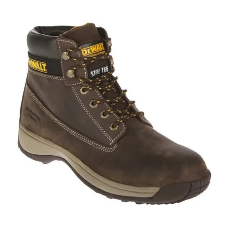 DeWALT Apprentice Brown Steel Toe Capped Men's Safety Boots, Size 7 EU 41, Lace Up, EN ISO Dewalt Apprentice Brown Size 7