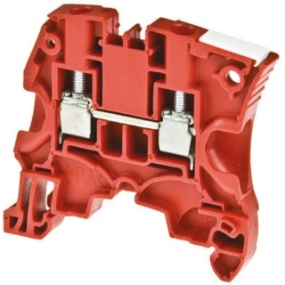 Entrelec ZS4 Series Feed Through Terminal Block Red, 4mm² Cable CSA, 1-Level, Screw Termination, 32A 1SNK505062R0000