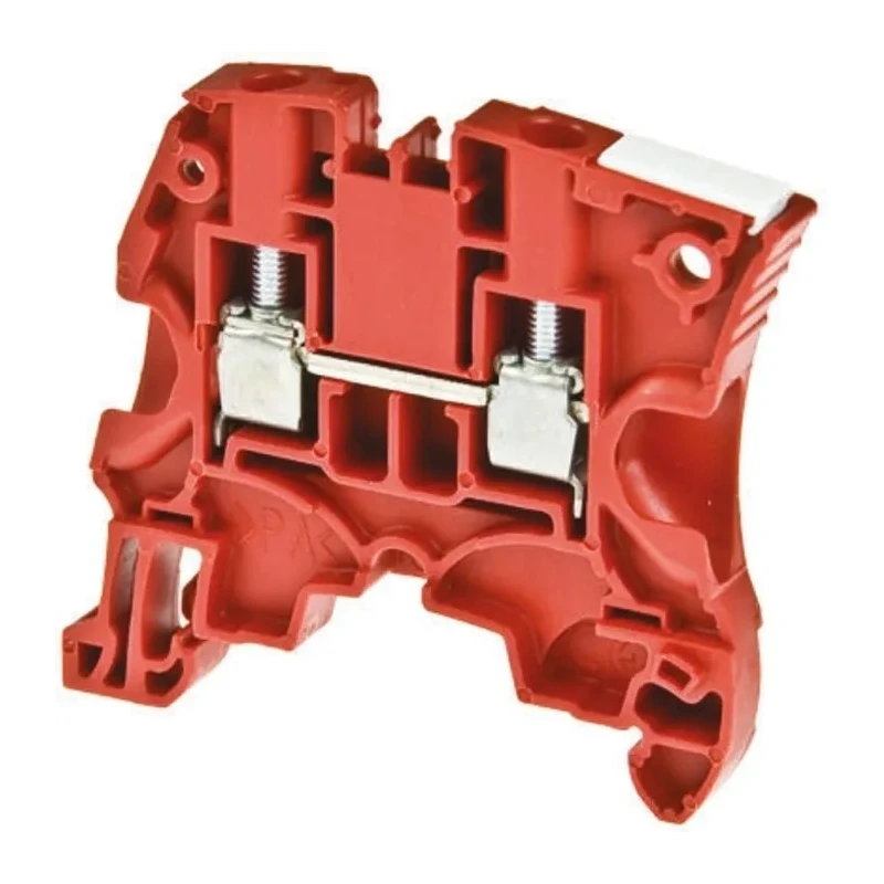 Entrelec ZS4 Series Feed Through Terminal Block Red, 4mm² Cable CSA, 1-Level, Screw Termination, 32A 1SNK505062R0000