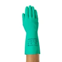 Ansell AlphaTec Solvex 37-675 Green Acrylic Gloves, Size 10, Nitrile Coating 37675100