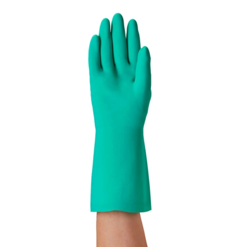 Ansell AlphaTec Solvex 37-675 Green Acrylic Gloves, Size 10, Nitrile Coating 37675100