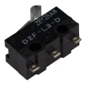 Omron Ultra Subminiature Simulated Roller Lever Micro Switch, Solder Terminal, 3A, 125V AC, 30V DC, SPDT, IP40 D2F-L3-D