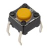 TE Connectivity IP00 Yellow Tactile Switch Plunger 0.9 mm SPST 50mA 24 V dc Through Hole B3F-1002