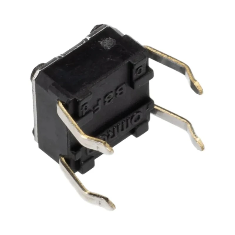 TE Connectivity IP00 Yellow Tactile Switch Plunger 0.9 mm SPST 50mA 24 V dc Through Hole B3F-1002
