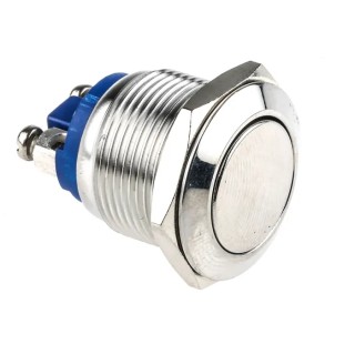 EOZ Push Button Switch Momentary Panel Mount 19.2 mm Cutout SPST IP65 36V dc 250V ac R19FFSSTAG