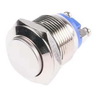 EOZ R Series Push Button Switch Momentary Panel Mount 19.2 mm Cutout SPST IP65 36 V dc R19FRNSTAG