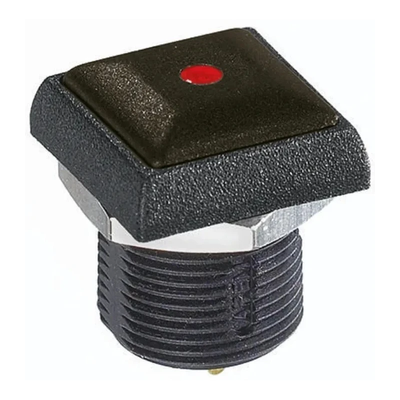 APEM IR Series Illuminated Momentary Push Button Switch Panel Mount 14.8 mm Cutout SPST Red LED IP67 48V dc 250V IRC3S422LOS