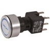APEM Illuminated Push Button Switch, Latching, Panel Mount, 16 mm Cutout, DPDT, Blue LED, IP65, 220 V AC A1PCA1X236J403
