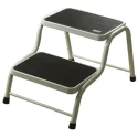RS PRO 2 Tread Rubber Steel Steps Tubular Framed Mobile Safety Steps 0.38m Platform Height White 669-3715