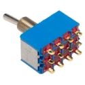 APEM Panel Mount Toggle Switch, On-On, 4PDT, Solder Lug Terminal, 24 V dc, 250 V ac 5666CDB