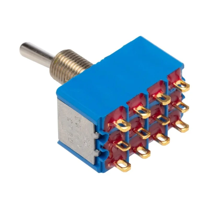 APEM Panel Mount Toggle Switch, On-On, 4PDT, Solder Lug Terminal, 24 V dc, 250 V ac 5666CDB