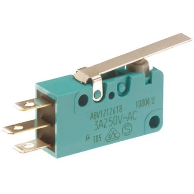 Panasonic Hinge Lever Miniature Micro Switch with Tab Terminal, 5A 250V AC, SPCO Contact, IP50 ABV1212513