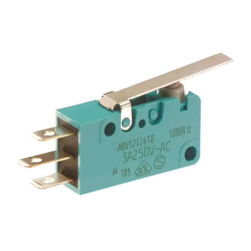 Panasonic Hinge Lever Miniature Micro Switch with Tab Terminal, 5A 250V AC, SPCO Contact, IP50 ABV1212513