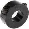 Huco Steel Two Piece Shaft Collar with Clamp Screw, 40mm OD, 15mm Width, Black Oxide Finish 046201020