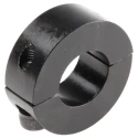 Huco Steel Two Piece Shaft Collar with Clamp Screw, 40mm OD, 15mm Width, Black Oxide Finish 046201020