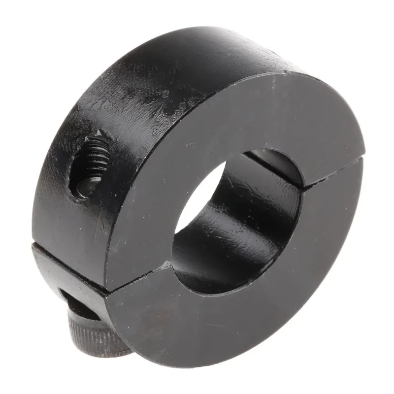 Huco Steel Two Piece Shaft Collar with Clamp Screw, 40mm OD, 15mm Width, Black Oxide Finish 046201020