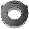 Huco Steel Two Piece Shaft Collar with Clamp Screw, 40mm OD, 15mm Width, Black Oxide Finish 046201020