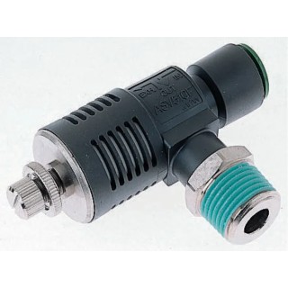 SMC Quick Exhaust Valve 1 Mpa Maximum Pressure Male Threaded Connection R R 1/4 in ASV310F-02-06S