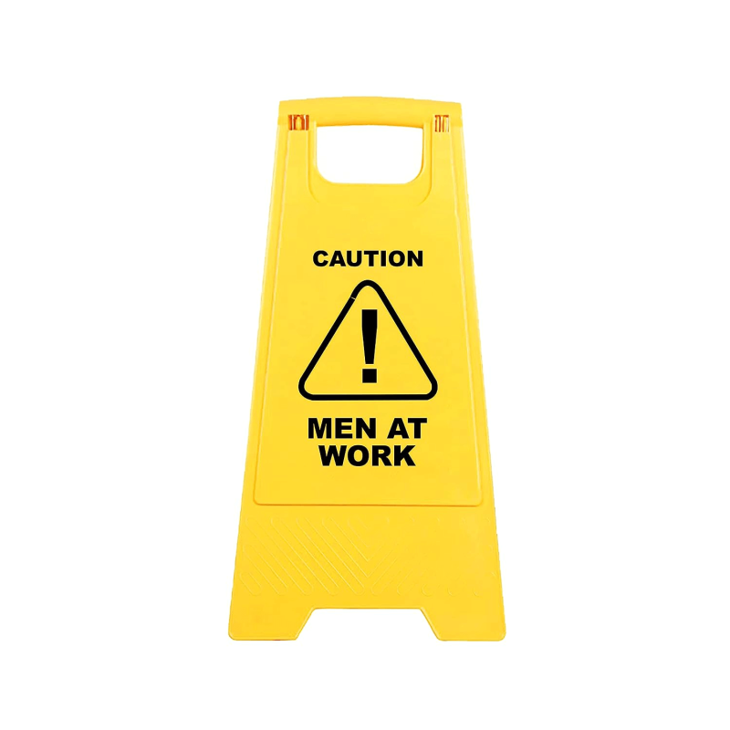 robustt-pp-material-caution-men-at-work-sign-board-uv-resistant-size-62-x-30-cm-two-side-floor-sign-board-pack-of-1-58313