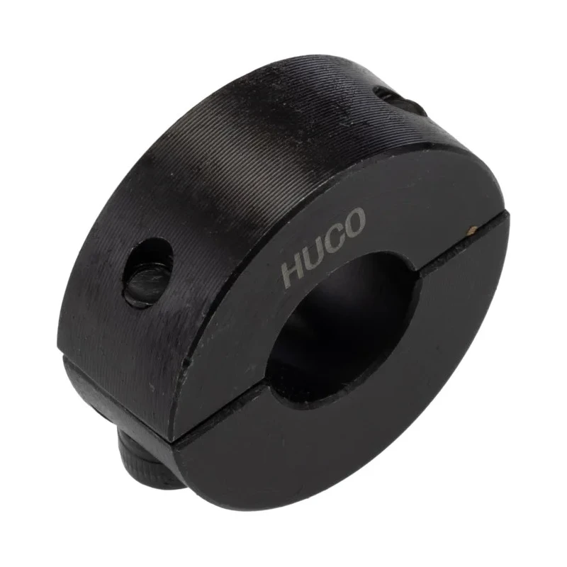 Huco Shaft Collar Two Piece Clamp Screw Steel, Bore Diameter 12mm, Outside Diameter 28mm, Width 11mm, Black Oxide 046201012