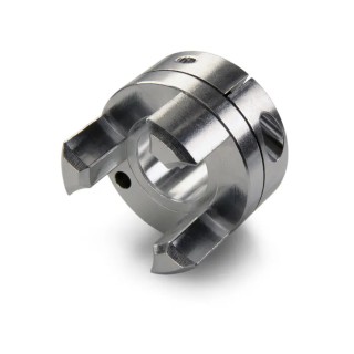 Ruland Aluminium Clamp Style Jaw Flexible Coupler 41.3 mm Outside Diameter, 10 mm Bore, 53 mm Length Finished MJC41-10-A