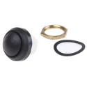 ITW Switches 48 Series Push Button Switch Panel Mount 14 mm Cutout Black SPST IP67 48-5-RB-N-BK-B