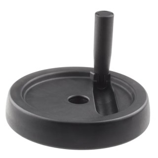RS PRO Black Thermoplastic Fold Away Revolving Handle Hand Wheel 200 mm Diameter 702-7853