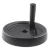 RS PRO Black Thermoplastic Fold Away Revolving Handle Hand Wheel 200 mm Diameter 702-7853