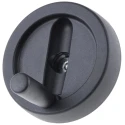RS PRO Black Nylon Fold Away Revolving Hand Wheel 100 mm Diameter 702-7866