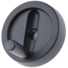 RS PRO Black Nylon Fold Away Revolving Hand Wheel 100 mm Diameter 702-7866