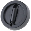 RS PRO Black Nylon Fold Away Revolving Hand Wheel 100 mm Diameter 702-7866