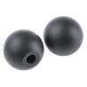 RS PRO Black Duroplast Ball Clamping Knob, Unthreaded Hole, 32 mm Diameter, 15 mm Thread Length, Hole Diameter 8 702-7813