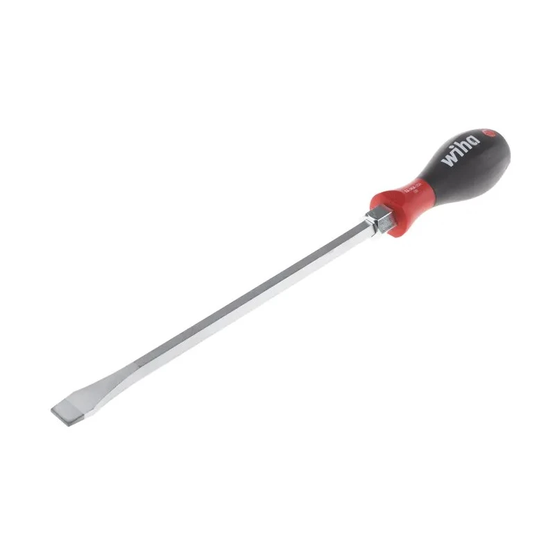 Wiha Standard Slotted Screwdriver 250 mm Blade, 371 mm Overall, Insulated Bi-Material Handle, Chrome Vanadium Steel 03232