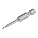 Wiha Hex Screwdriver Bit 6.35 mm Drive Size, 1.5 mm Head Size, Chrome Vanadium Steel, 50 mm Overall Length 05301