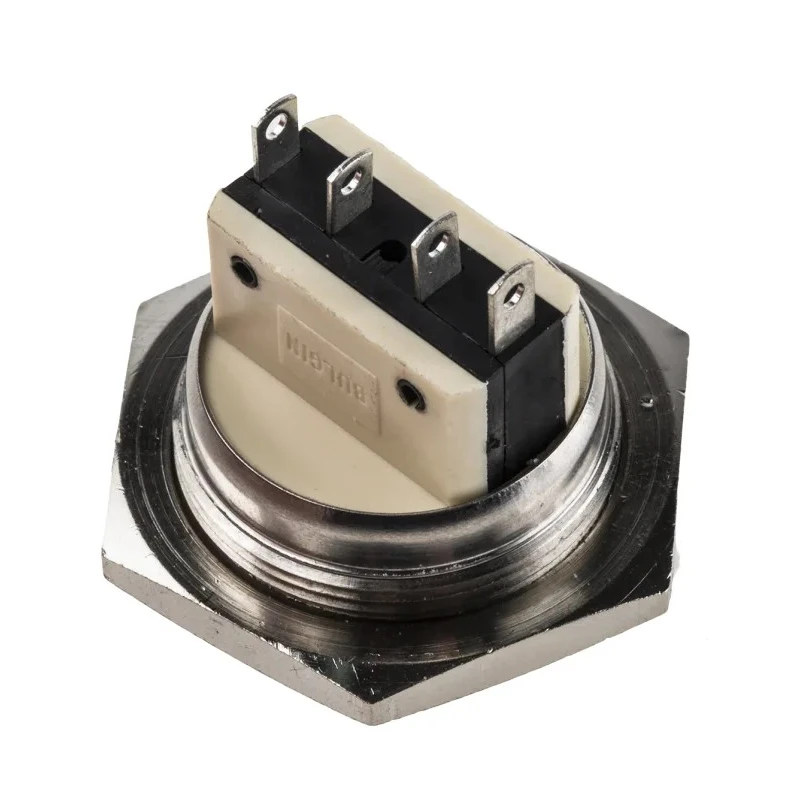 Bulgin Momentary Push Button Switch, Panel Mount, 25.8 mm Cutout, SPST, IP66 Rated, 28 V dc 250 V ac MP0038/3