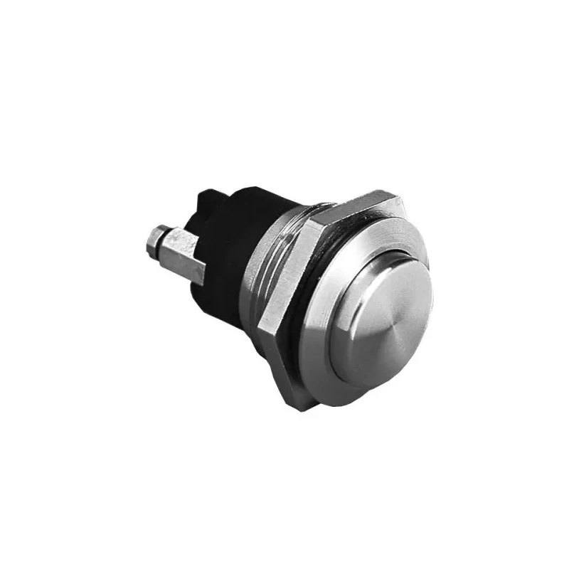 Bulgin MP0037 Series Push Button Switch Momentary Panel Mount Silver Actuator 19.2 mm Cutout SPST IP68 50 V AC/DC MP0037