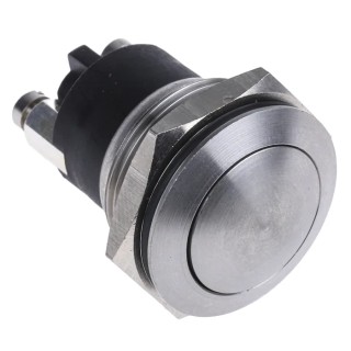 Bulgin MP0037 Series Push Button Switch, Momentary, Panel Mount, 19.2 mm Cutout, SPST, IP68, 50 V dc 50 V ac MP0037
