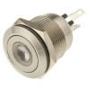 Bulgin Illuminated Push Button Switch, Momentary, Panel Mount, Stainless Steel, SPST, Blue and Green LED, IP66, 24 V MPI001