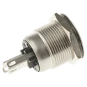Bulgin Illuminated Push Button Switch, Momentary, Panel Mount, Stainless Steel, SPST, Blue and Green LED, IP66, 24 V MPI001