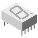 Vishay 1 7 Segment LED Display Cathode Red 3.6mcd Right Side 10 mm TDSR1060