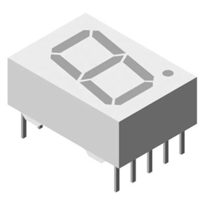 Vishay 1 7 Segment LED Display Cathode Red 3.6mcd Right Side 10 mm TDSR1060