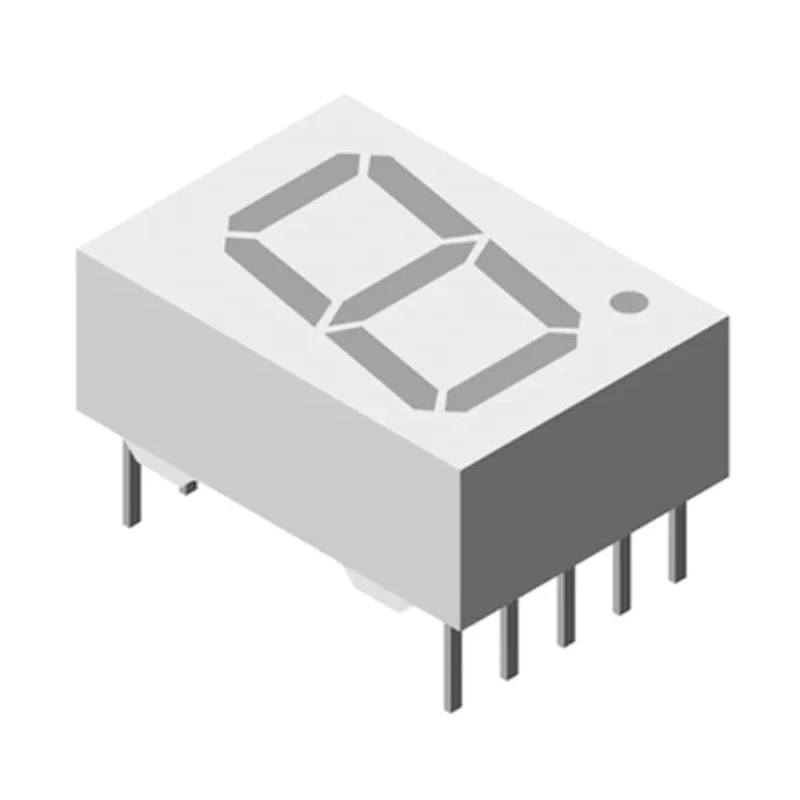 Vishay 1 7 Segment LED Display Cathode Red 3.6mcd Right Side 10 mm TDSR1060