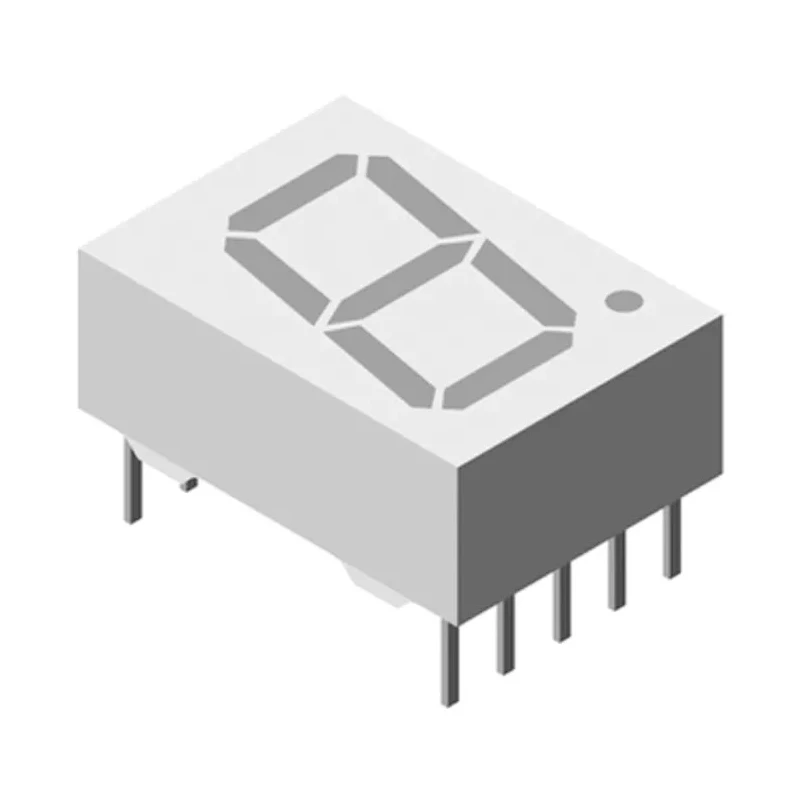 Vishay 1 Digit 7 Segment LED Display Green Anode, 9.5mcd Luminous Intensity, Through Hole Mounting TDSG5150