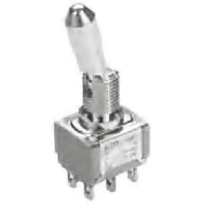 TE Connectivity Panel Mount On-On DPDT Toggle Switch 5A 28 V dc 125 V ac Gemini A Series 1825138-3