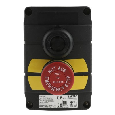Bartec Control Station Switch SPDT Thermoplastic Enclosure IP66 IP67 22mm Cutout Diameter 07-3512-10P74N84