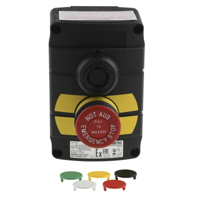 Bartec Control Station Switch SPDT Thermoplastic Enclosure IP66 IP67 22mm Cutout Diameter 07-3512-10P74N84