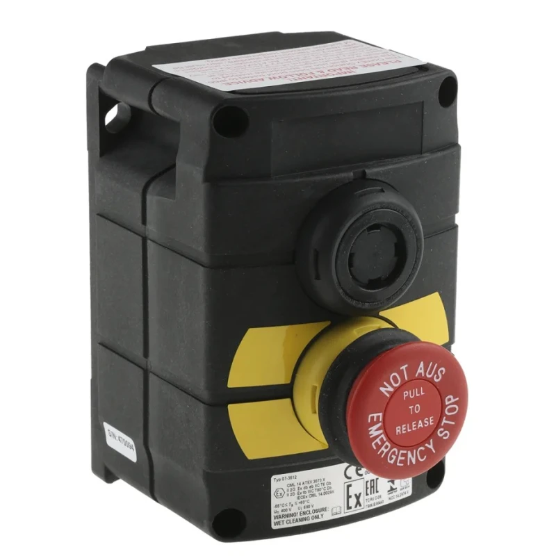 Bartec Control Station Switch SPDT Thermoplastic Enclosure IP66 IP67 22mm Cutout Diameter 07-3512-10P74N84